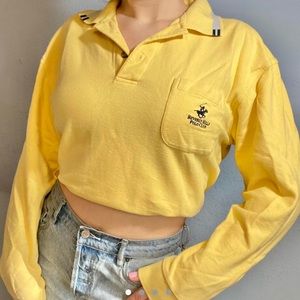 Vintage Beverly Hills Polo Club long sleeve yellow tee 🪄🌟